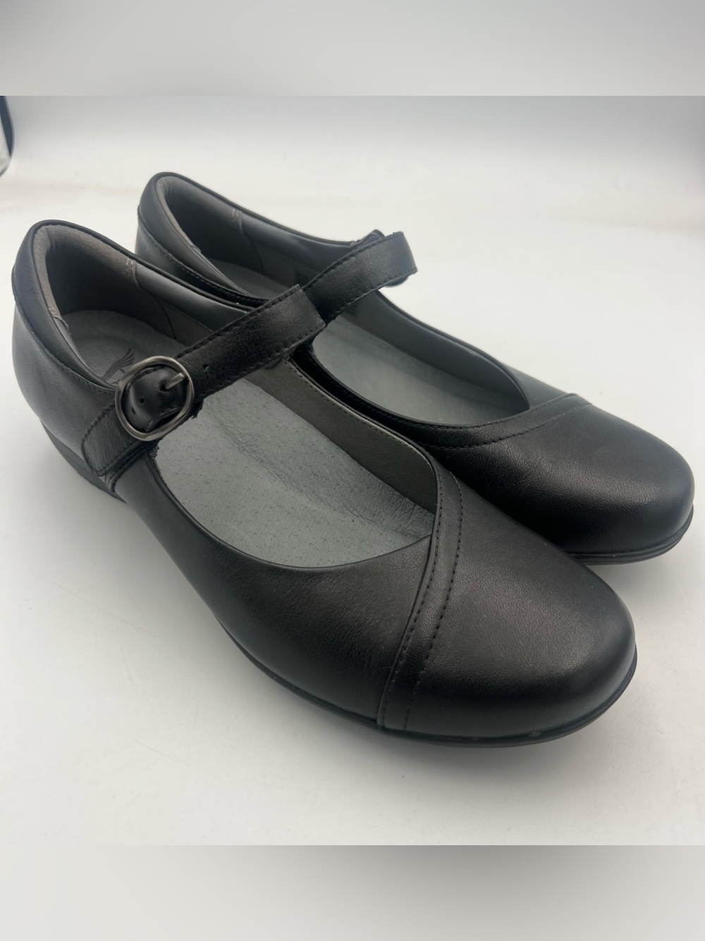 Dansko Fawna Black Leather Mary Jane Buckle Strap Comfort EU39 US 8.5-9 NEW